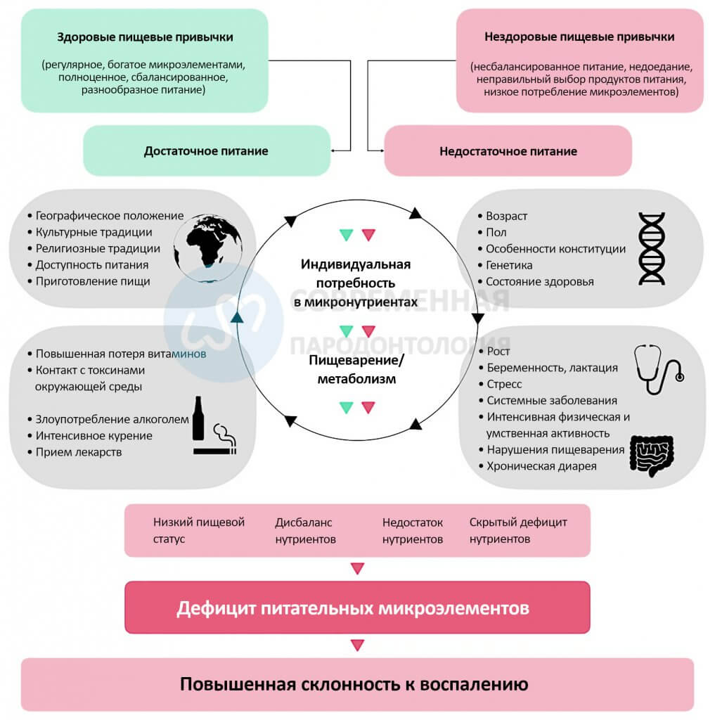 Роль микронутриентов в лечении и профилактике заболеваний пародонта -  Современная пародонтология