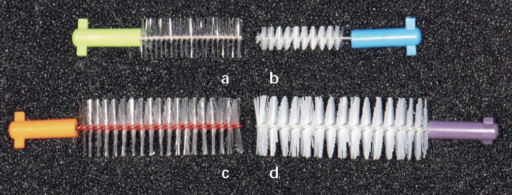 Определение «размеров» межзубных ёршиков с цилиндрическим внешним диаметром при визуальной оценке