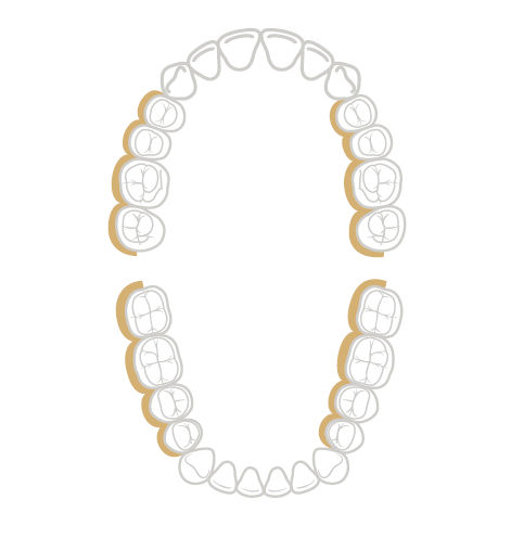 Дистальные поверхности, обращённые к врачу-правше