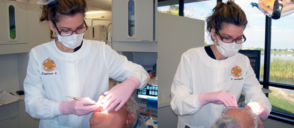 Правильное положение врача при работе стоя